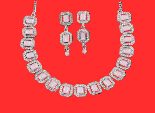 New Trendy  Silver Jewellery Set